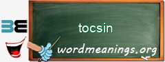 WordMeaning blackboard for tocsin